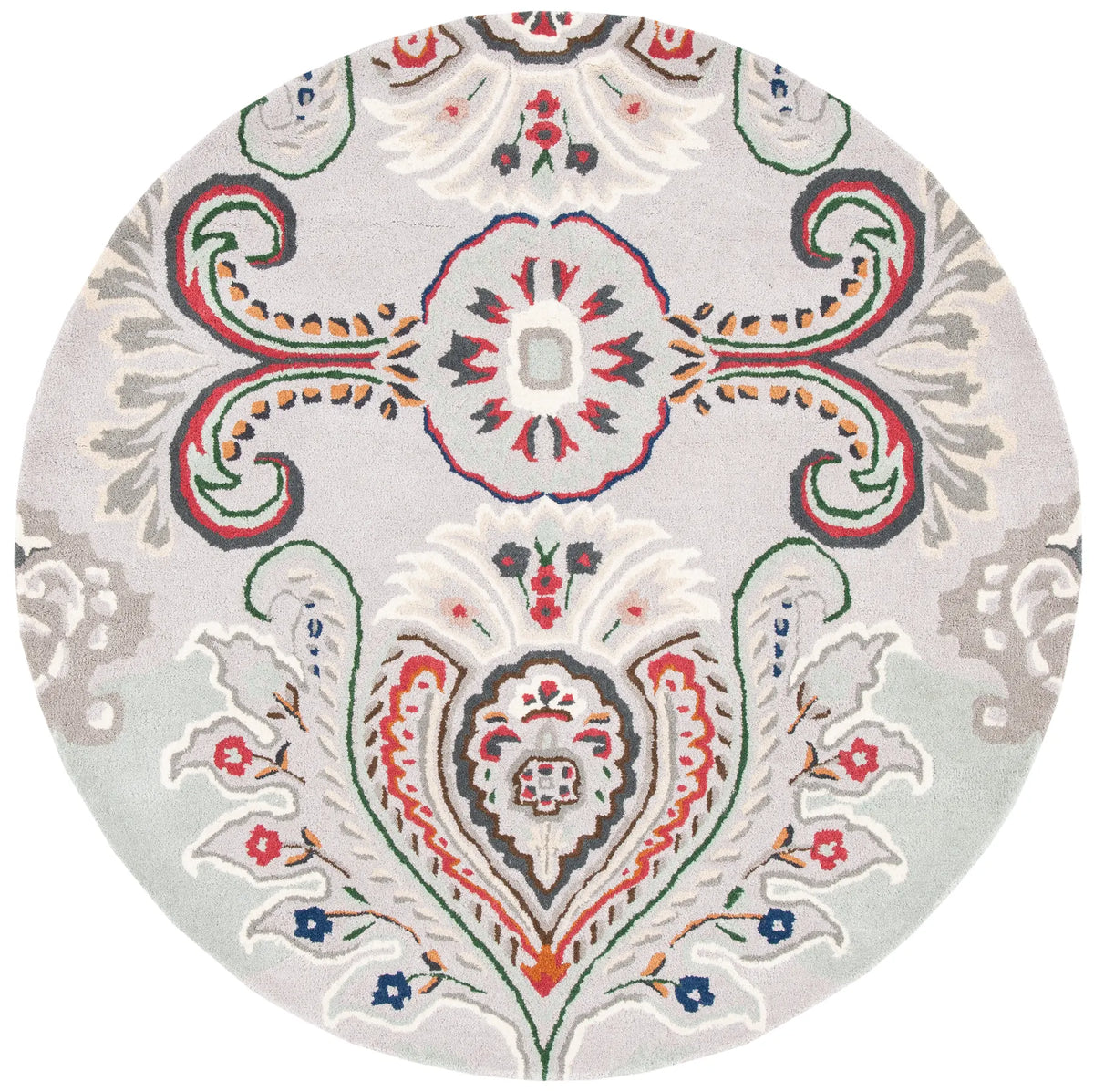 Safavieh Bella 5'-0" x 5'-0" Rug in Grey / Red