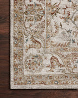 Loloi Gaia Gaa-04 Natural/Sunset Rug - corner on wood