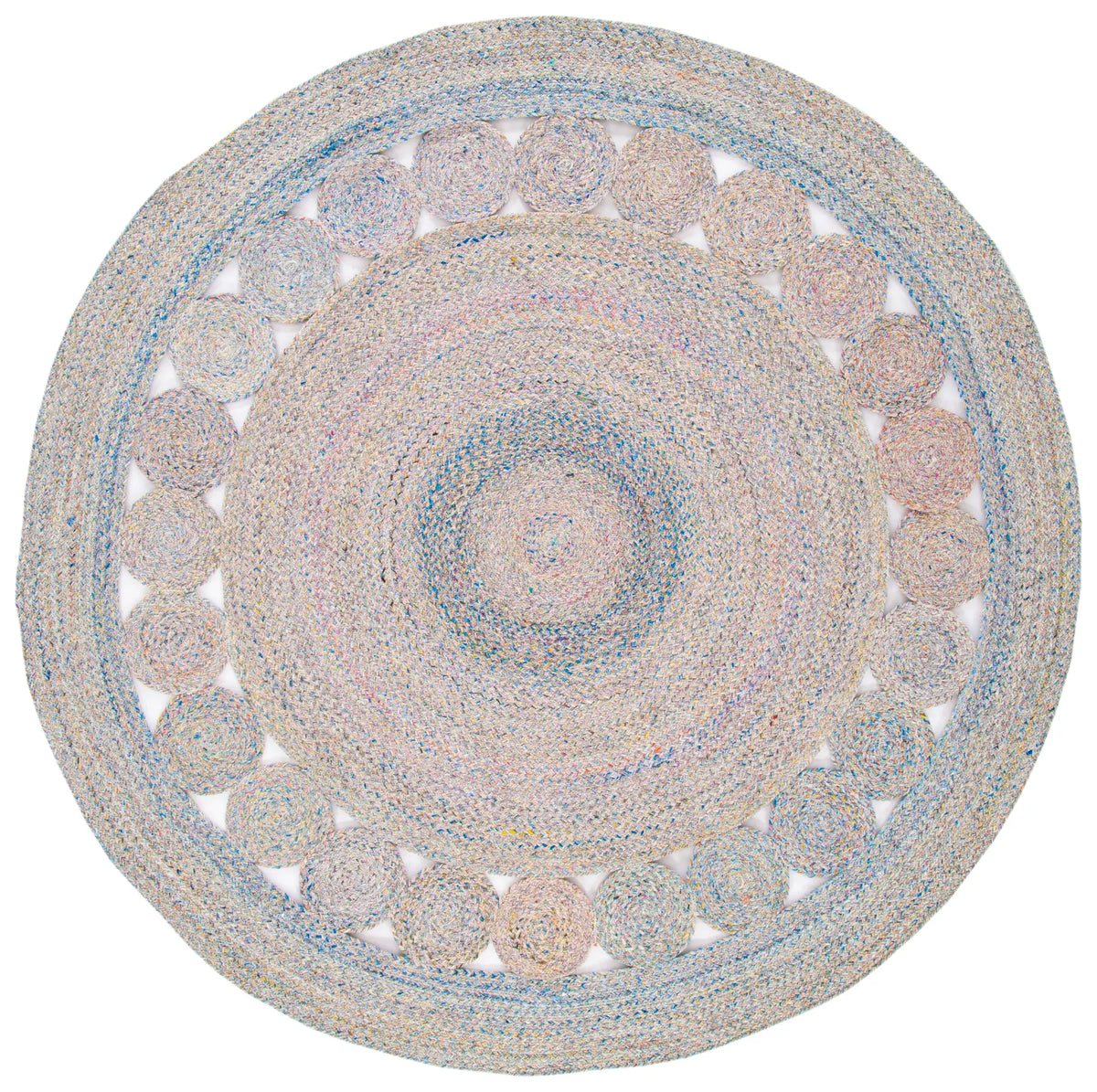 Safavieh Cape Cod 5'-0" x 5'-0" Rug in Yellow / Pink