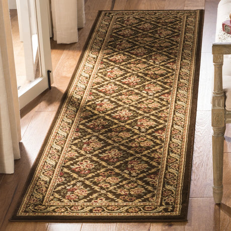 Safavieh Lyndhurst 2'-3" x 12'-0" Rug in Brown / Brown