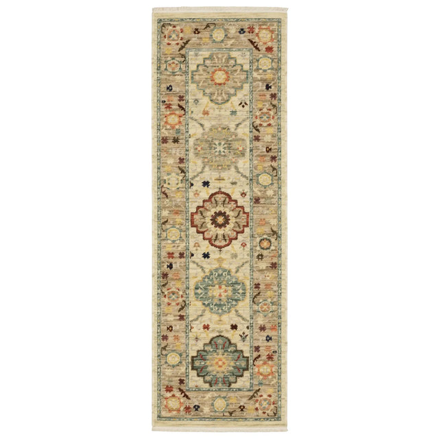 Oriental Weavers Lilihan 4601W Beige/ Multi Rug - runner