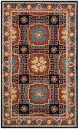 Safavieh Heritage 3'-0" x 5'-0" Rug in Navy / Orange