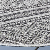 Safavieh Courtyard 5'-3" x 5'-3" Rug in Black / Grey