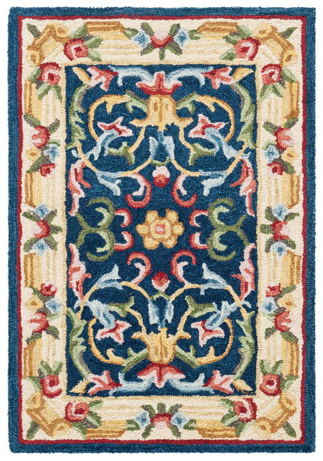 Safavieh Heritage 2'-0" x 3'-0" Rug in Navy / Ivory