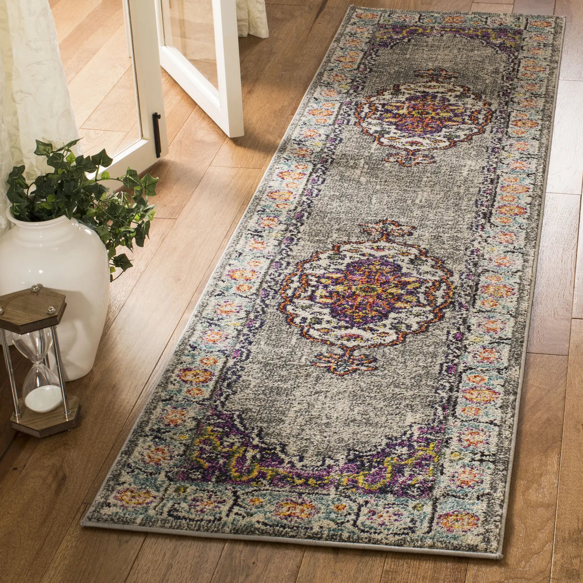 Safavieh Monaco 2'-2" x 12'-0" Rug in Violet / Light Blue
