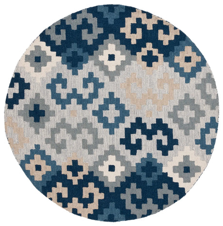Safavieh Metro 6'-0" x 6'-0" Rug in Blue / Ivory