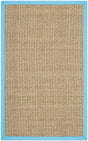 Safavieh Natural Fiber 3'-0" x 5'-0" Rug in Natural / Turquoise