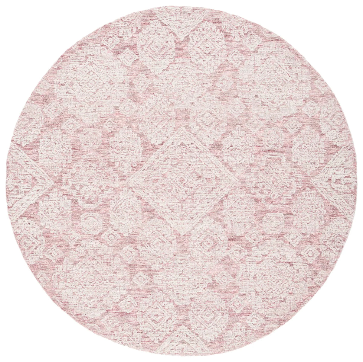 Safavieh Metro 6'-0" x 6'-0" Rug in Dark Pink / Ivory