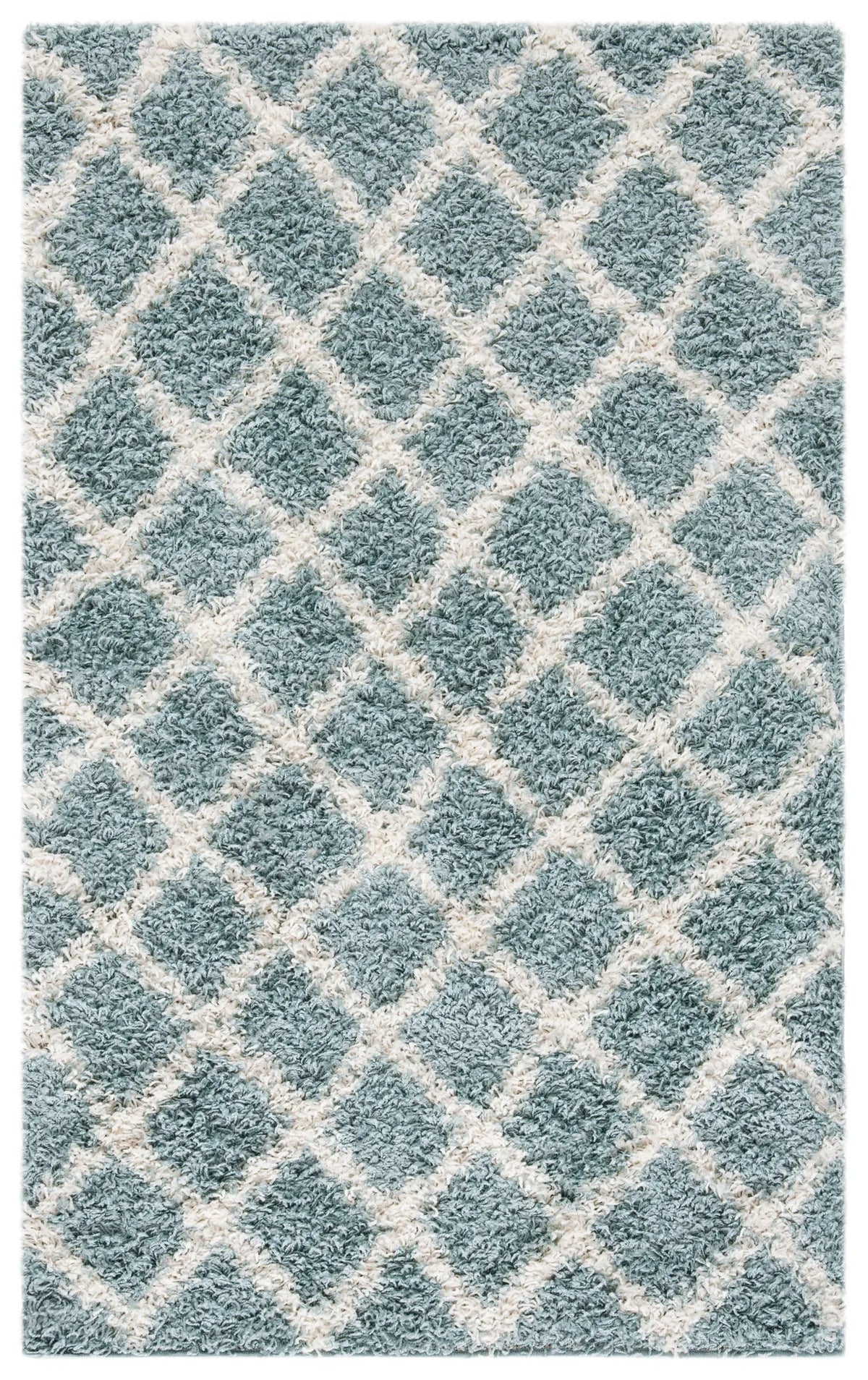 Safavieh Sgd-Dallas Shag 3'-0" x 5'-0" Rug in Seafoam / Ivory