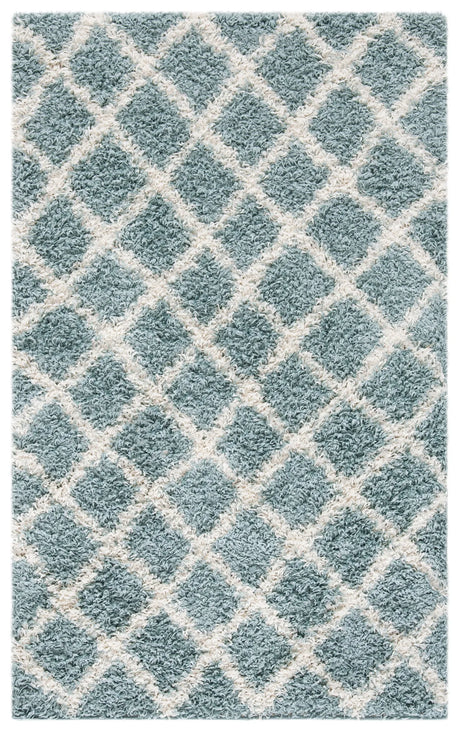 Safavieh Sgd-Dallas Shag 3'-0" x 5'-0" Rug in Seafoam / Ivory