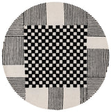 Safavieh Genre 6'-0" x 6'-0" Rug in Black / Ivory