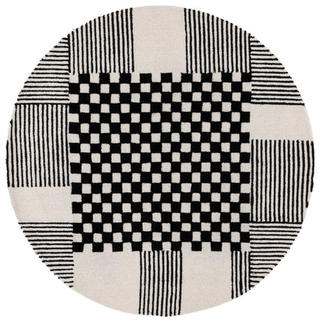 Safavieh Genre 6'-0" x 6'-0" Rug in Black / Ivory