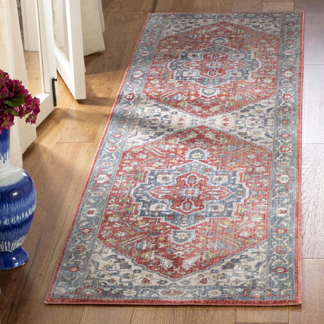 Safavieh Vintage Persian 2'-2" x 12'-0" Rug in Red / Blue