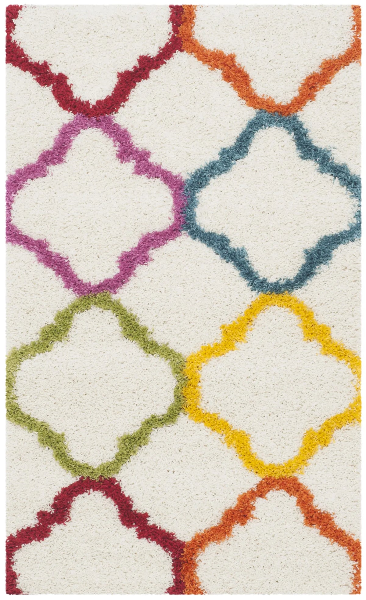 Safavieh Sgk-Shag Kids 3'-0" x 5'-0" Rug in Ivory / Multi