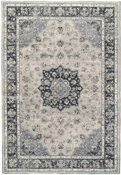 Dynamic Rugs Ancient Garden 57559 Silver / Blue Rugs - Rectangular