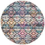 Safavieh Madison 6'-7" x 6'-7" Rug in Black / Orange