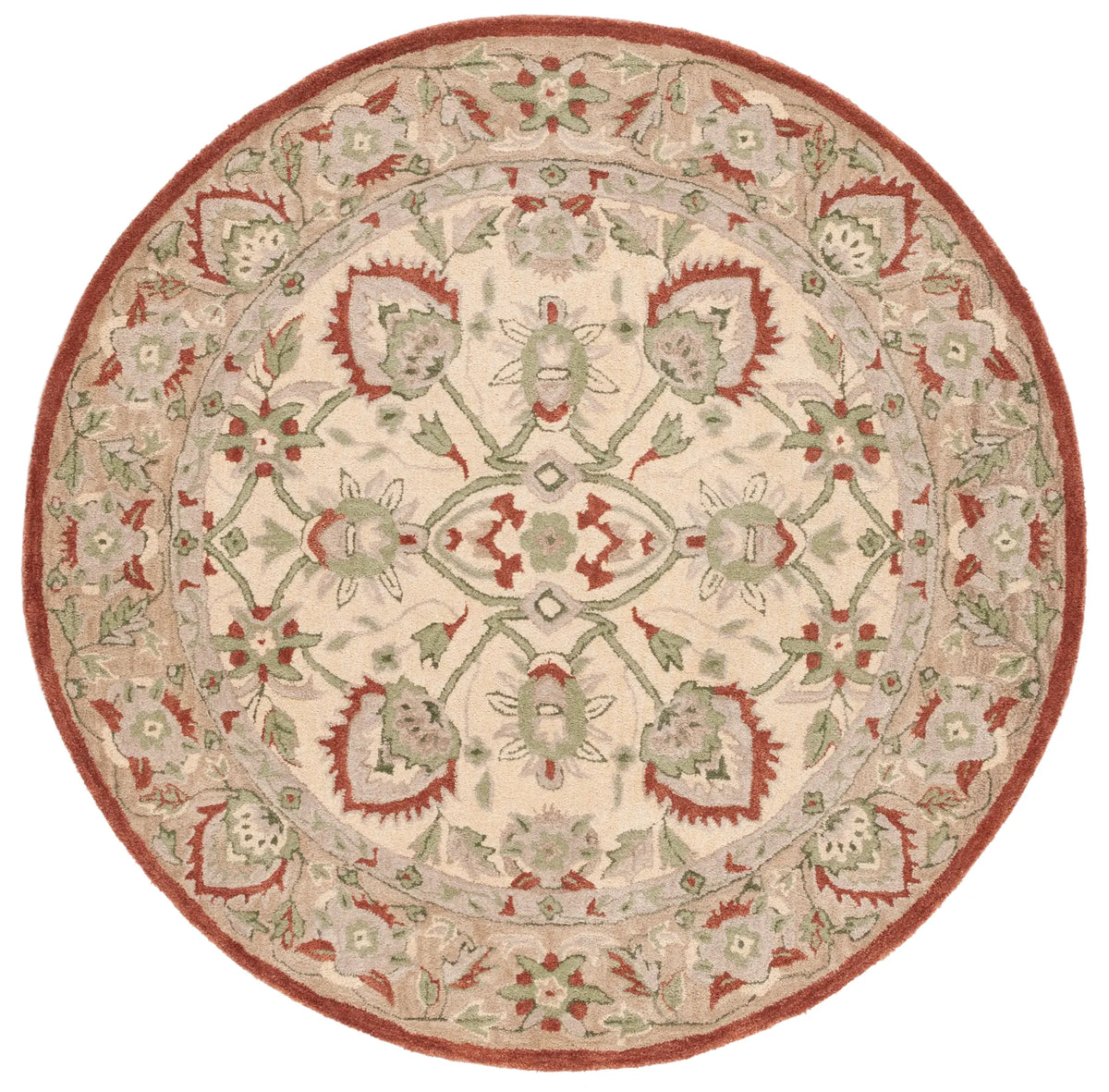 Safavieh Antiquity 6'-0" x 6'-0" Rug in Rust / Ivory