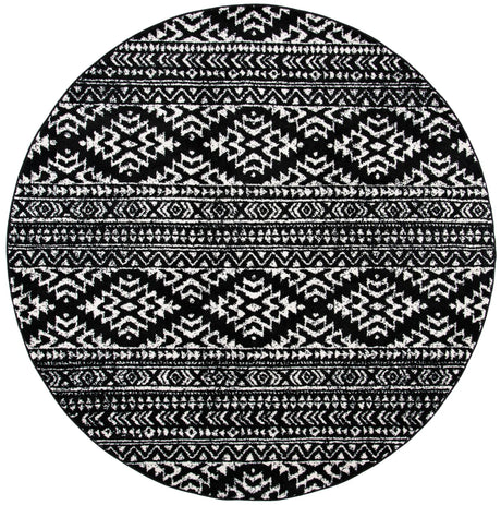 Safavieh Tulum 10'-0" x 10'-0" Rug in Black / Ivory