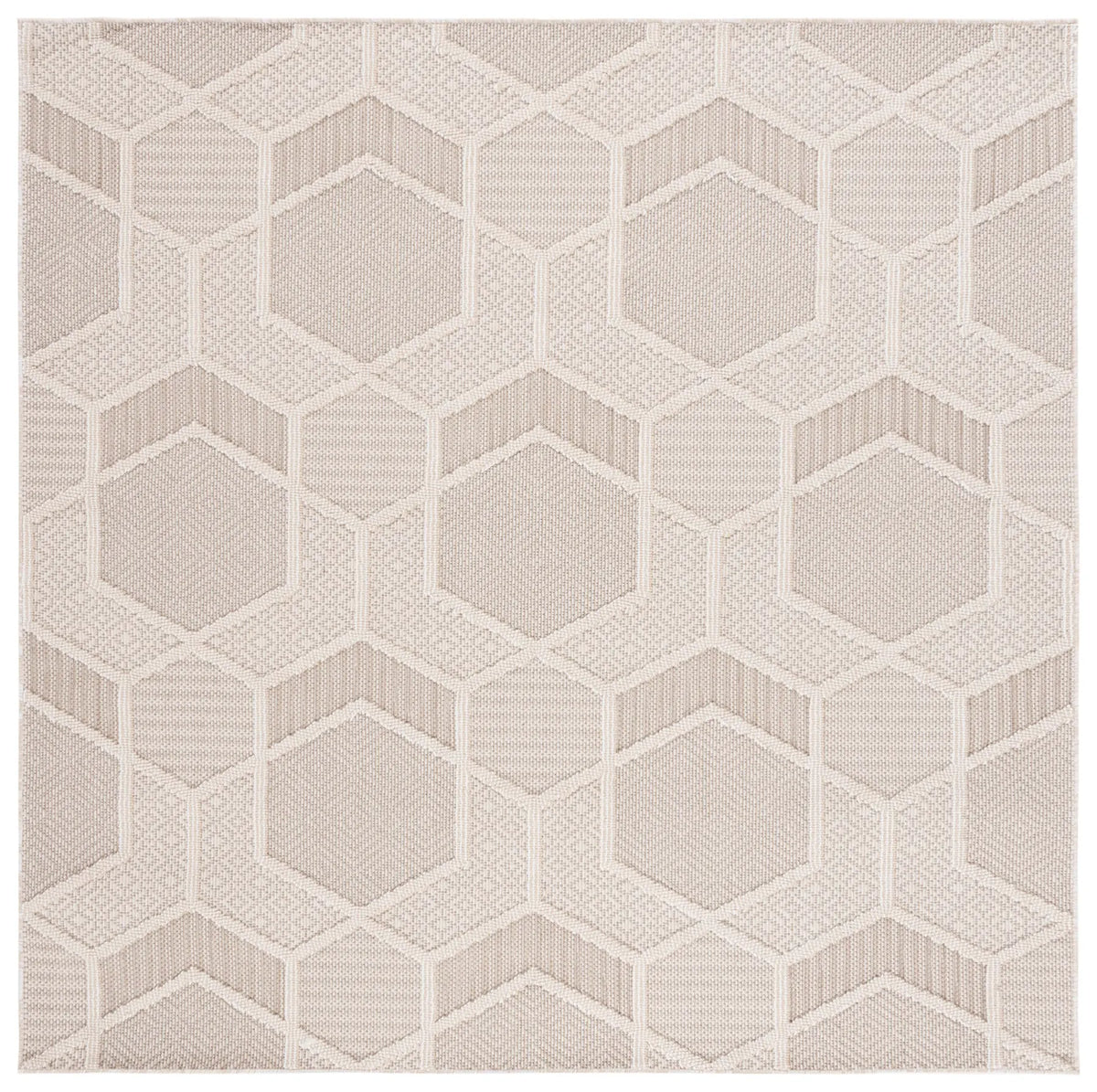 Safavieh Global 6'-7" x 6'-7" Rug in Beige / Ivory