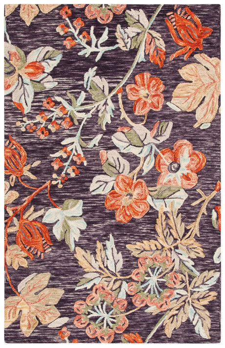 Safavieh Aspen 4'-0" x 6'-0" Rug in Charcoal / Orange