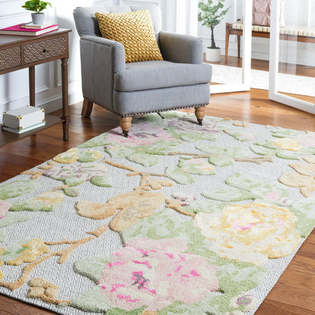 Safavieh Glamour 4'-0" x 6'-0" Rug in Pink / Grey