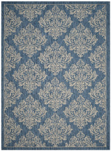 Safavieh Courtyard 6'-7" x 9'-6" Rug in Navy / Grey
