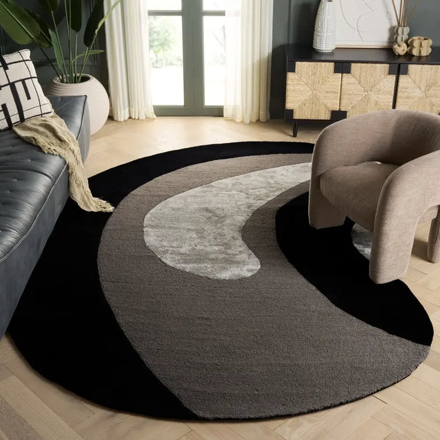 Safavieh Novelty 8'-0" x 10'-0" Rug in Black / Grey