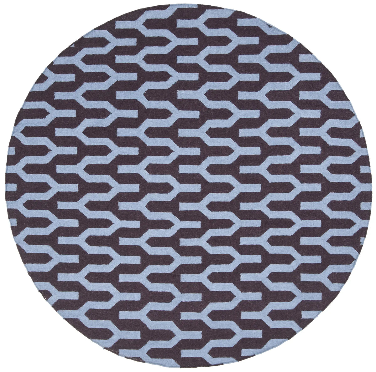 Safavieh Dhurries 7'-0" x 7'-0" Rug in Purple / Blue