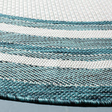 Safavieh Courtyard 10'-0" x 10'-0" Rug in Ivory / Teal