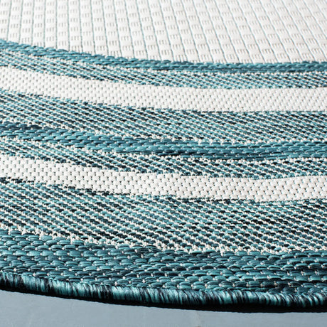 Safavieh Courtyard 10'-0" x 10'-0" Rug in Ivory / Teal