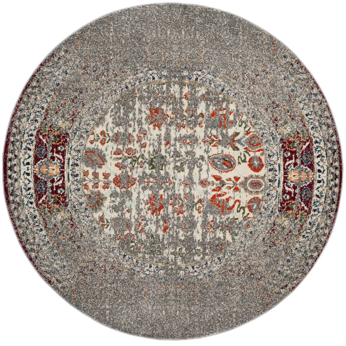 Safavieh Monaco 6'-7" x 6'-7" Rug in Grey / Ivory