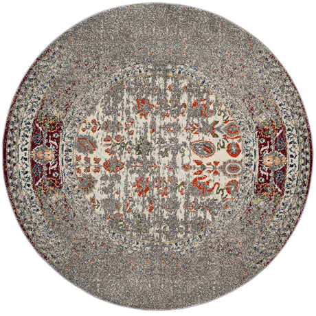 Safavieh Monaco 6'-7" x 6'-7" Rug in Grey / Ivory