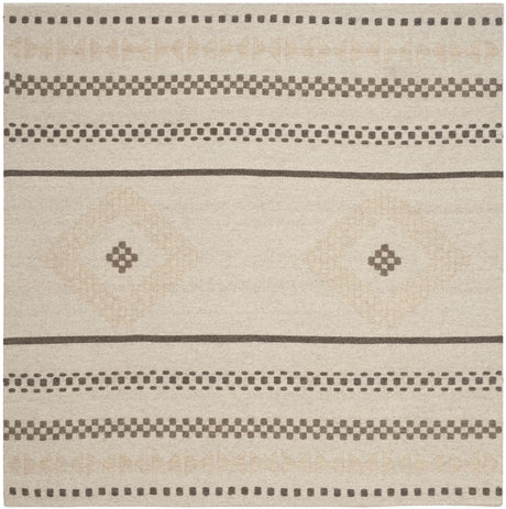 Safavieh Dhurries 6'-0" x 6'-0" Rug in Natural