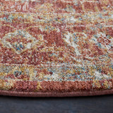 Safavieh Valencia 6'-4" x 6'-4" Rug in Rust / Beige Blue