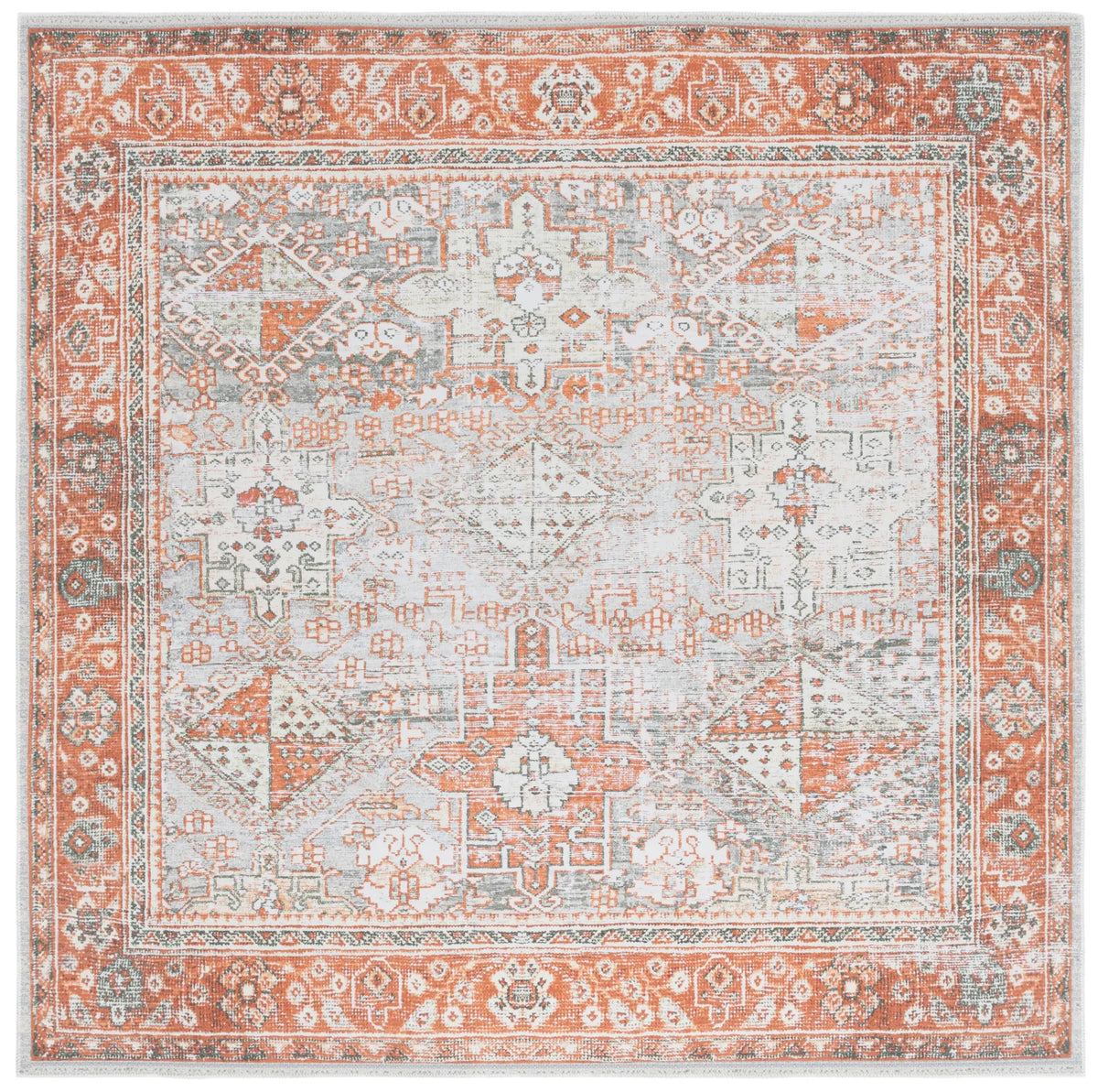 Safavieh Arizona 6'-0" x 6'-0" Rug in Rust / Sage