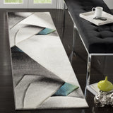 Safavieh Hollywood 2'-3" x 10'-0" Rug in Grey / Teal