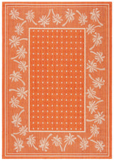 Safavieh Courtyard 4'-0" x 5'-7" Rug in Rust / Sand