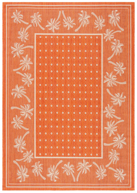Safavieh Courtyard 4'-0" x 5'-7" Rug in Rust / Sand