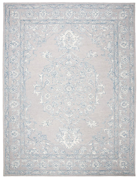 Safavieh Micro-Loop 10'-0" x 14'-0" Rug in Light Grey / Ivory