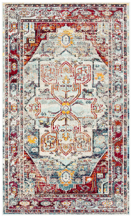 Safavieh Crystal 3'-0" x 5'-0" Rug in Light Blue / Red
