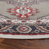 Safavieh Pyramid 6'-7" x 6'-7" Rug in Grey/Ivory / Rust