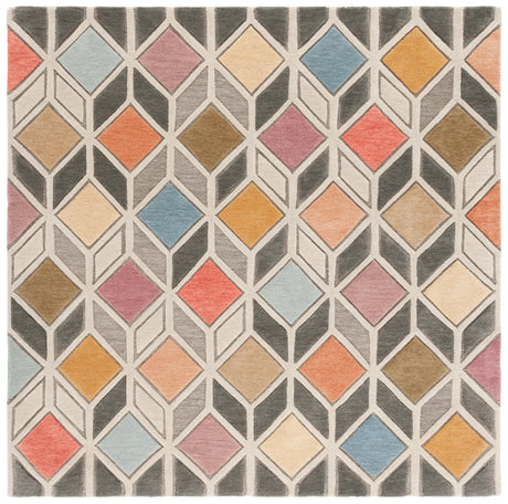Safavieh Rodeo Drive 6'-0" x 6'-0" Rug in Grey / Beige