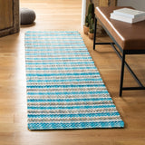 Safavieh Montauk 2'-3" x 8'-0" Rug in Aqua / Multi