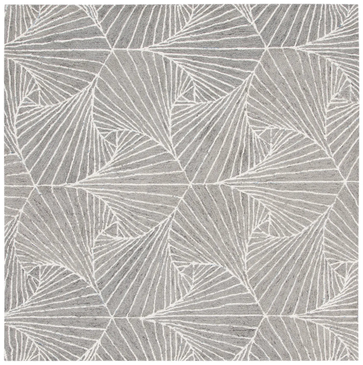 Safavieh Micro-Loop 5'-0" x 5'-0" Rug in Grey / Ivory