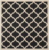 Safavieh Courtyard 7'-10" x 7'-10" Rug in Black / Beige