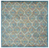 Safavieh Madison 6'-7" x 6'-7" Rug in Blue / Orange