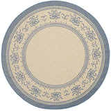 Safavieh Courtyard 6'-7" x 6'-7" Rug in Natural / Blue