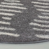 Safavieh Tulum 6'-7" x 6'-7" Rug in Dark Grey / Ivory