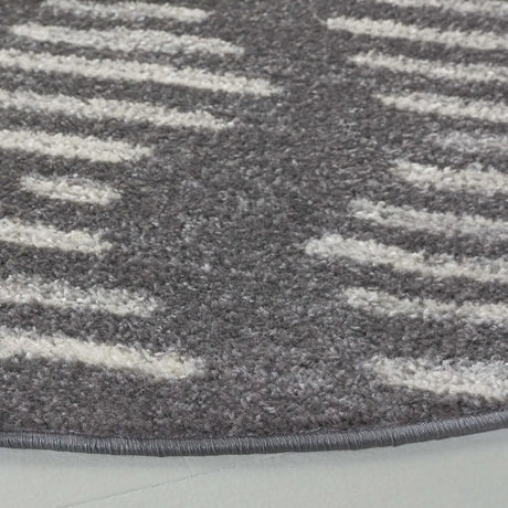 Safavieh Tulum 6'-7" x 6'-7" Rug in Dark Grey / Ivory