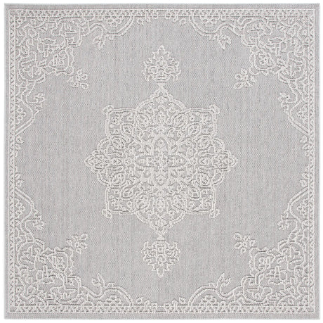 Safavieh Global 6'-7" x 6'-7" Rug in Grey / Ivory